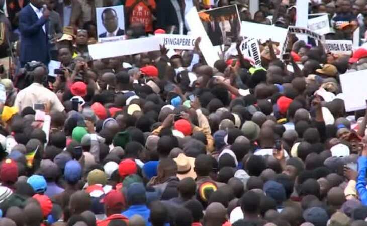 Thousands rally to demand President Mugabe's resignation