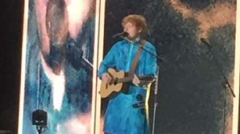 Ed Sheeran performs in Mumbai