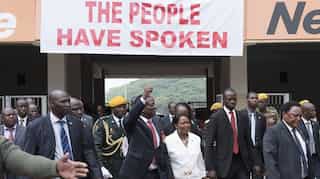 Mnangagwa sworn in as Zimbabwe president, praises 'father of the nation' Mugabe
