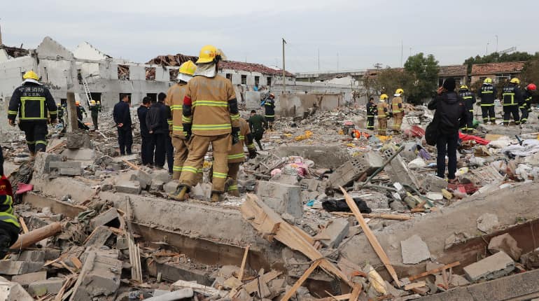 Gas pipe explosion kills 12 in central Chinese city, CCTV reports Gas pipe explosion kills 12 in central Chinese city, CCTV reports