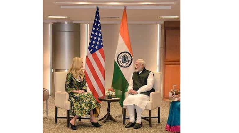 Ivanka with Prime Minister Narendra Modi