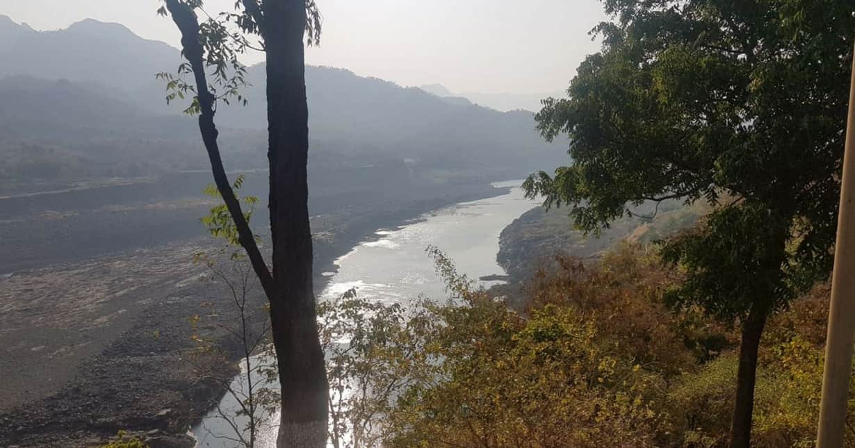 Narmada river, ugly and thin