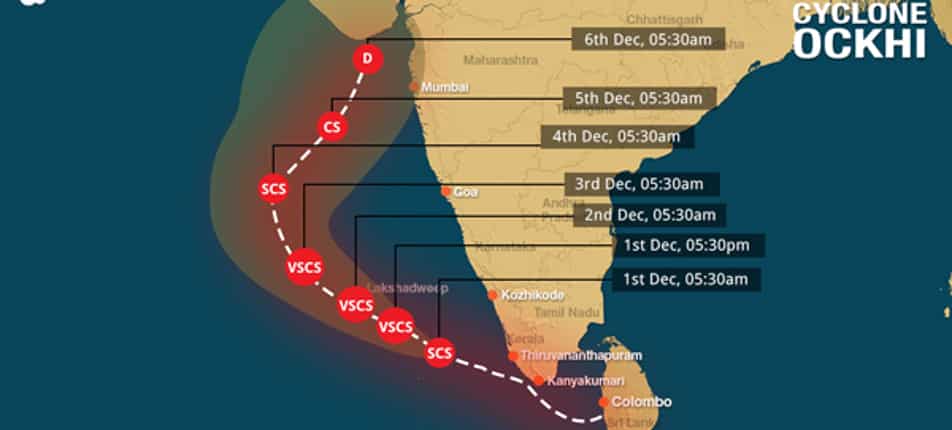 Cyclone Ockhi: Weather department issues high tide alert for Mumbai Cyclone Ockhi: Weather department issues high tide alert for Mumbai