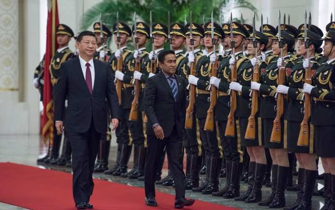 Maldives President Abdulla Yameen backs China's OBOR, signs MoU Maldives President Abdulla Yameen backs China's OBOR, signs MoU