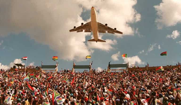Boeing 747 during African Nations Cup soccer