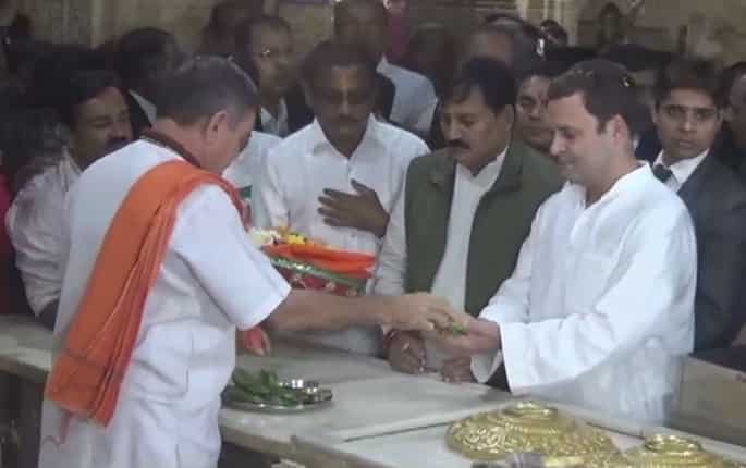 Days after poll verdict, Rahul Gandhi visits Somnath temple in Gujarat