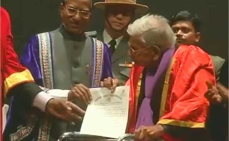 Patna: 98-year-old man gets Master's degree Patna: 98-year-old man gets Master's degree