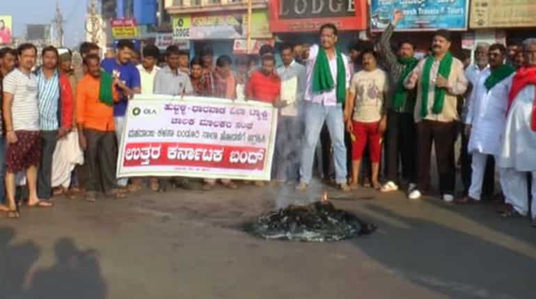 Farmers call for bandh in Karnataka over Mahadayi water dispute Farmers call for bandh in Karnataka over Mahadayi water dispute