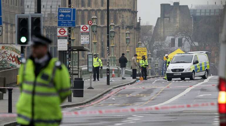 London police fire shots after vehicle rams Ukraine embassy car