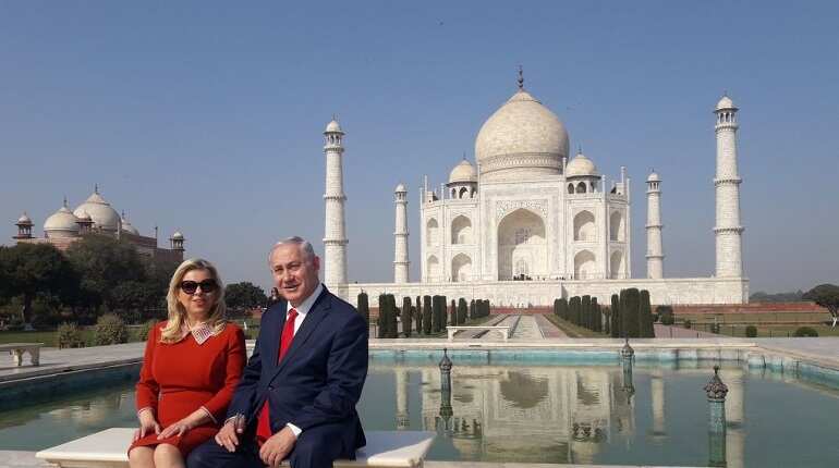 Isreali PM Netanyahu, wife visit Taj Mahal, received by Yogi Adityanath