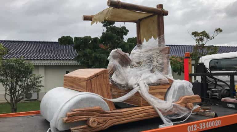 Yabba dabba doo! Malaysian sultan gets Flintstones car