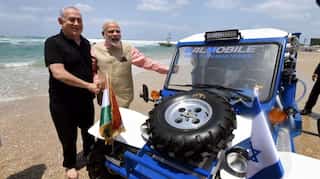 PM Modi features in Israeli PM Benjamin Netanyahu's election campaign