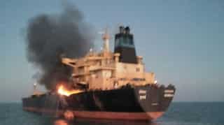 Oil tanker catches fire off Gujarat coast, Indian coast guard rescues crew