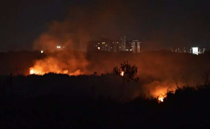 Cooling operations underway after fire at Bengaluru's Bellandur Lake