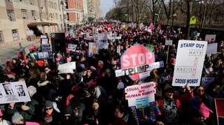 1 year of Trump: Protesters flock in droves to women's marches
