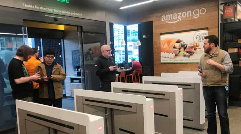 This store, opening today, will have no checkout counters