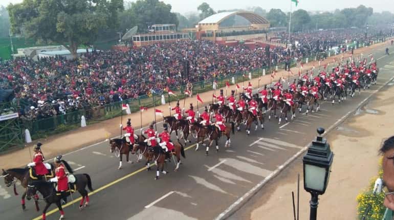 Delhi: Republic Day parade rehearsal gets underway, traffic jams follow