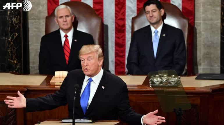 President Donald Trump urges US parties set aside differences