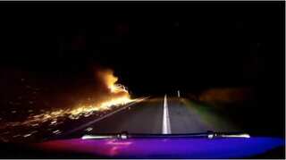 Watch: Fire engulfed trailer in Australia, gets towed on highway for 20km