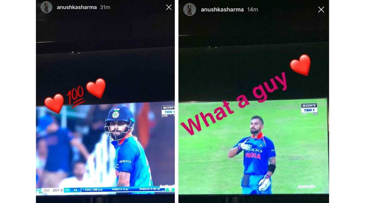 In Photos: Anushka Sharma can't get over husband Virat Kohli's 33rd ODI century In Photos: Anushka Sharma can't get over husband Virat Kohli's 33rd ODI century