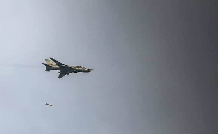 Syrian army airstrike kills 28 in Northwestern enclave Syrian army airstrike kills 28 in Northwestern enclave