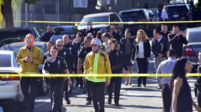 Protestors arrested in Los Angeles as anti-trans protest outside spa turns violent