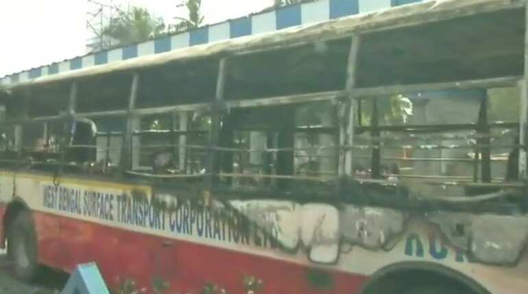 Kolkata: Angry mob torches 5 buses after two college students run over