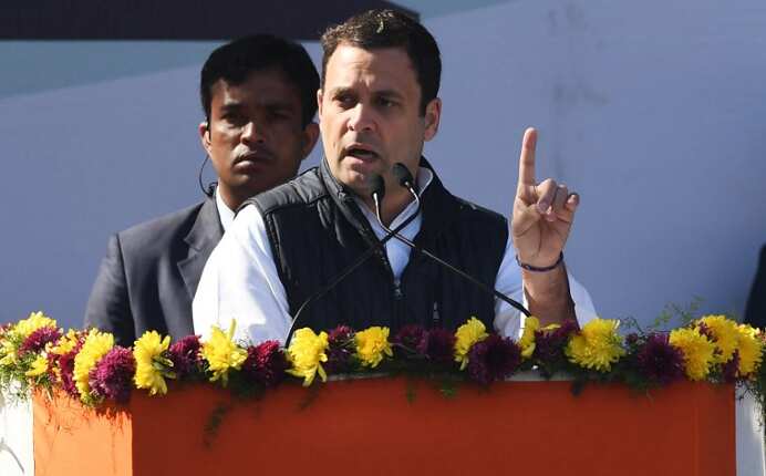 Rahul Gandhi meets party delegation at AICC headquarters