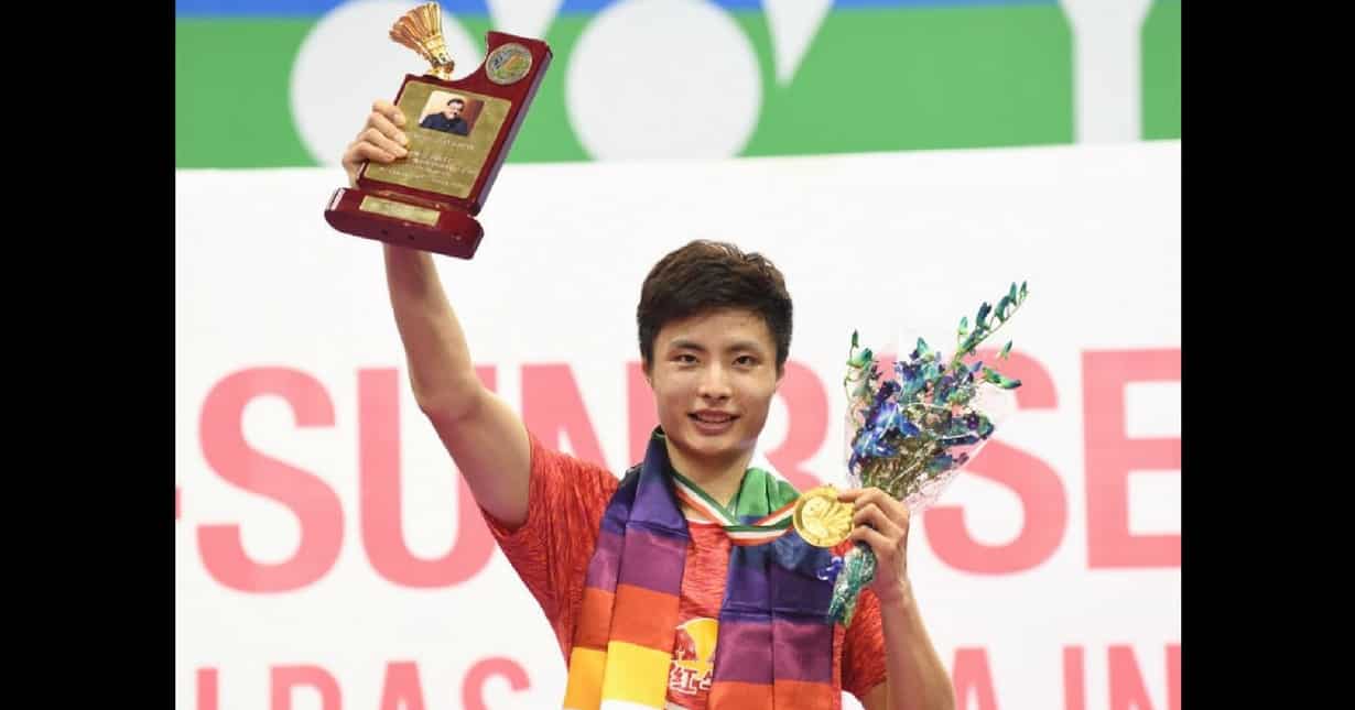 Shi defeats Chou to clinch India Open Shi defeats Chou to clinch India Open
