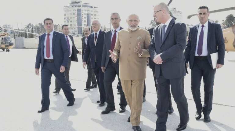 'Historic visit', tweets PM Modi in Palestine