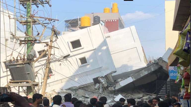 Video: 3 killed as under-construction building collapses in Bengaluru