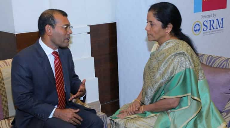 Amid political turmoil, ex-Maldives President Mohamed Nasheed meets Indian Defence Minister Sitharaman