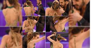 French skater suffers dress mishap during ice dance