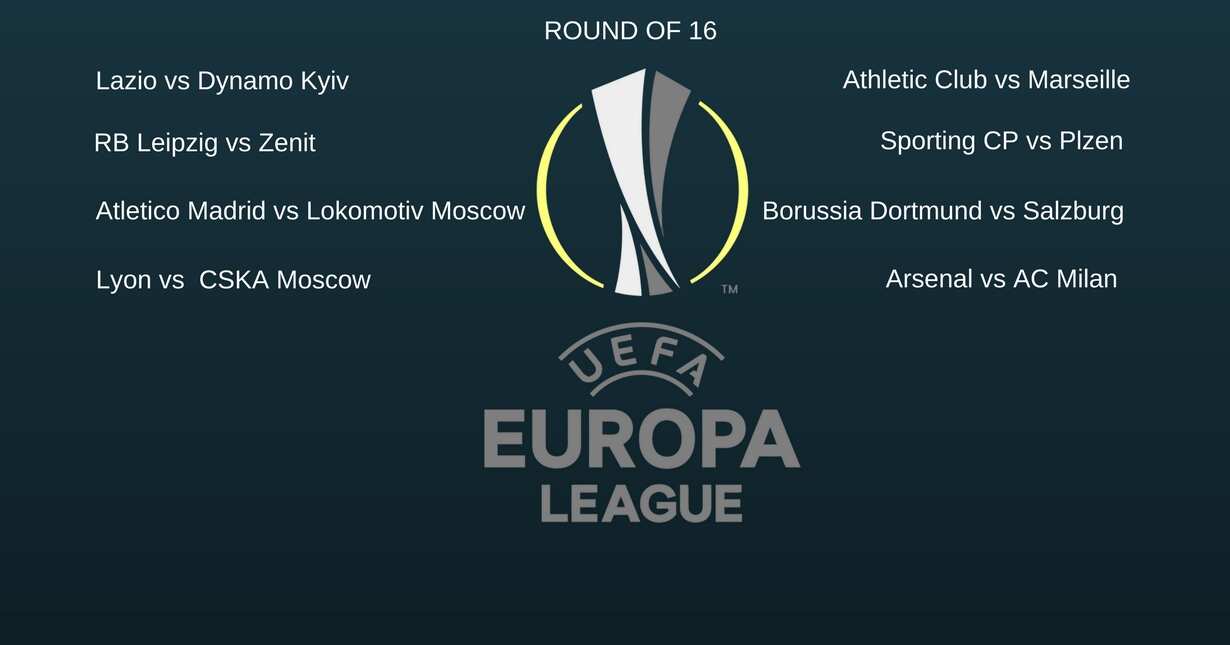 Europa League last 16: Arsenal will face Milan, Dortmund to meet Salzburg Europa League last 16: Arsenal will face Milan, Dortmund to meet Salzburg