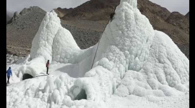 Ice stupa of Ladakh solving water crisis Ice stupa of Ladakh solving water crisis