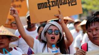Myanmar: Locals stage protests as parliament debates new curbs on demonstrations