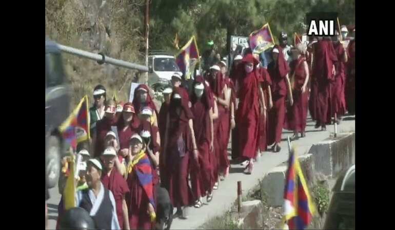 Tibet women hold anti-china protests in Dharamshala Tibet women hold anti-china protests in Dharamshala