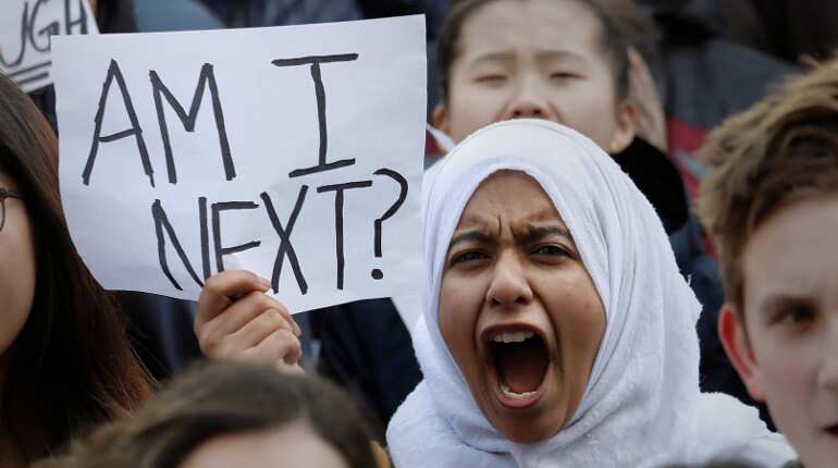 'Never again!': Students across US walk out of classrooms against gun violence