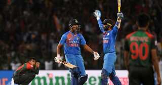Nidahas Trophy: India win nail-biting thriller as Dinesh Karthik hits match-winning six