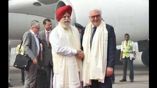 German President Frank-Walter Steinmeier arrives in India