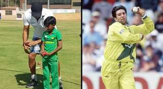 Wasim Akram trains Pak's internet bowling sensation Hasan Akhtar