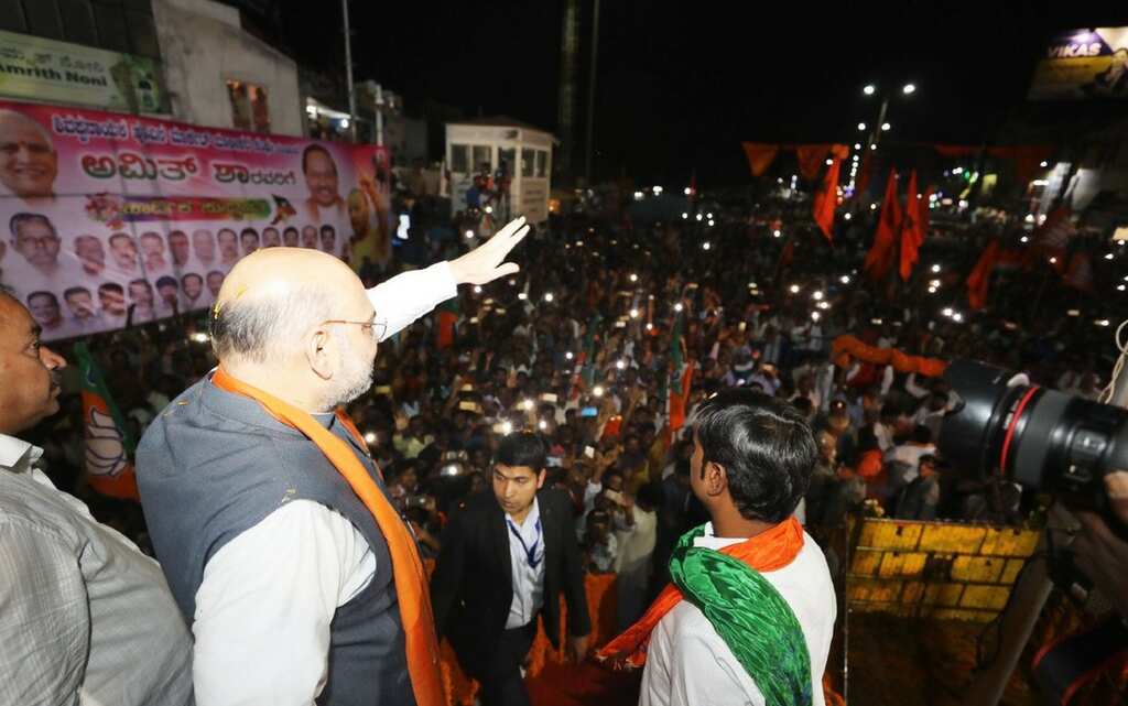 'BJP tsunami' in Karnataka, asserts party chief Amit Shah