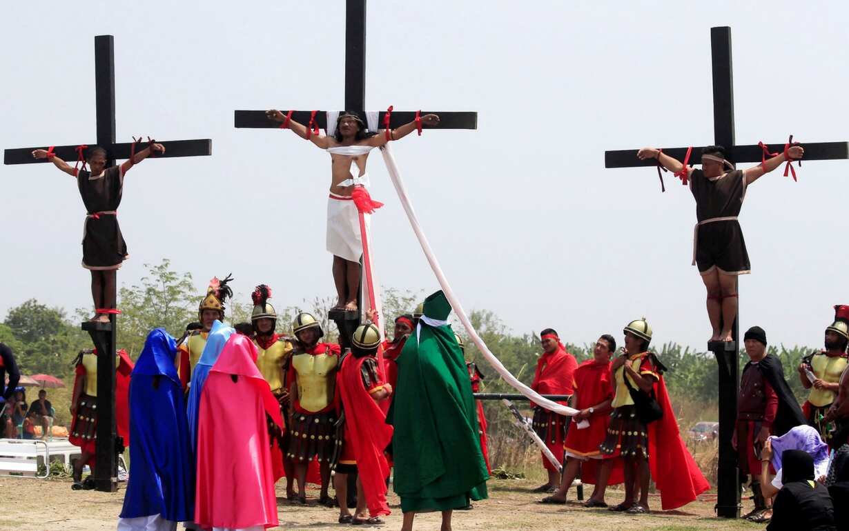Good Friday re-enactment