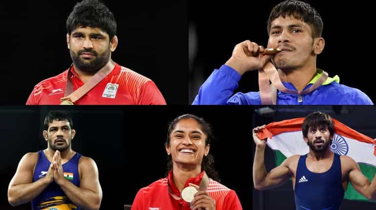 Wrestling - 5 Gold Medals