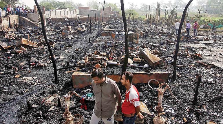 Delhi's only Rohingya camp gutted in major fire