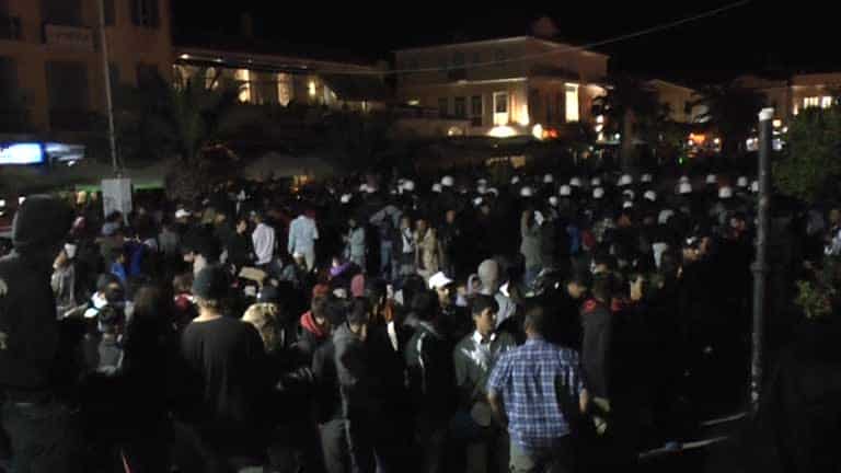 Asylum-seekers and locals clash on Greek island of Lesbos over migrant crisis
