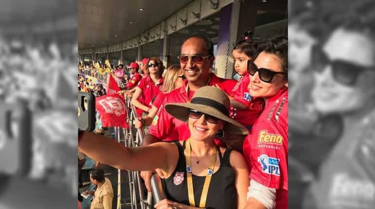 Actress trip to kolkata with Karan and the beautiful @idgindrani during the Punjab match
