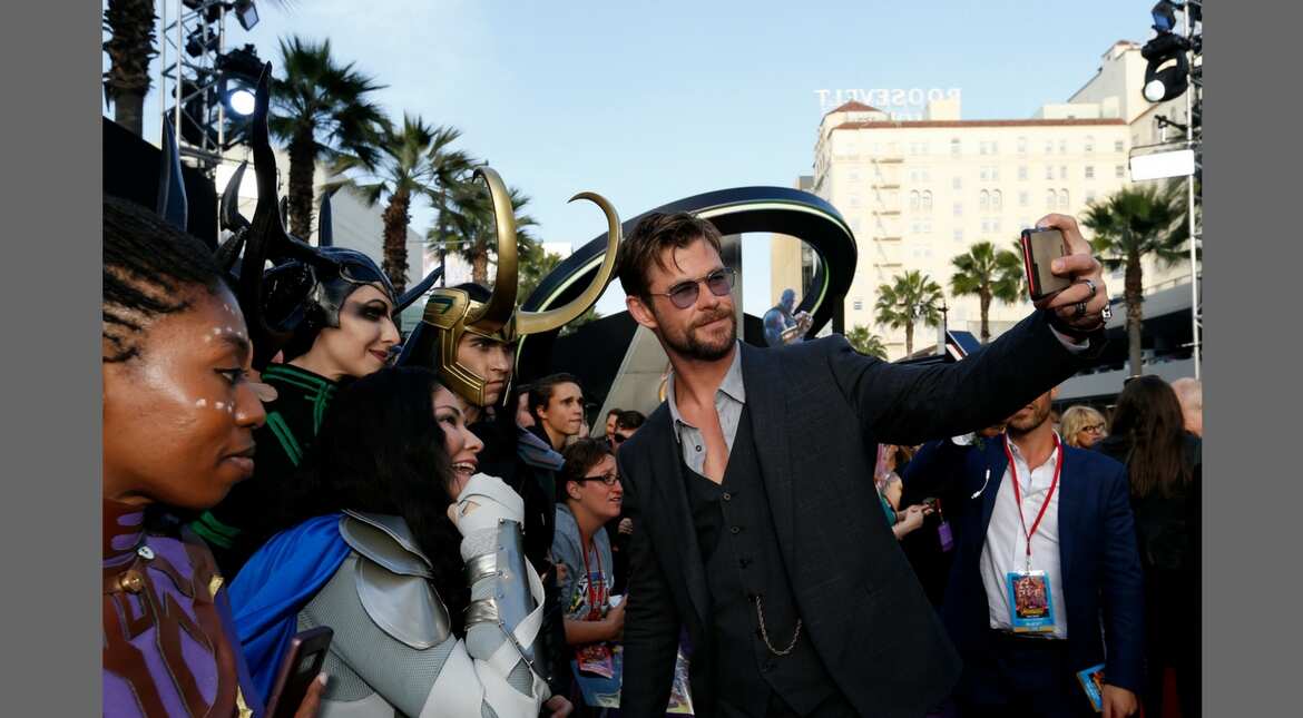 Actor Chris Hemsworth at the world premiere of 'Avengers: Infinity War'