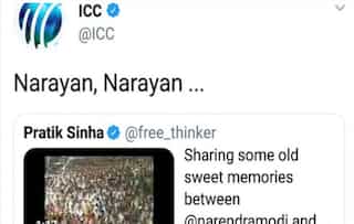 'Narayan Narayan,' retweets ICC on Asaram Bapu, PM Modi video together