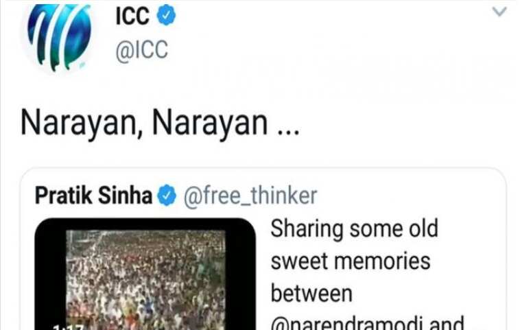 'Narayan Narayan,' retweets ICC on Asaram Bapu, PM Modi video together